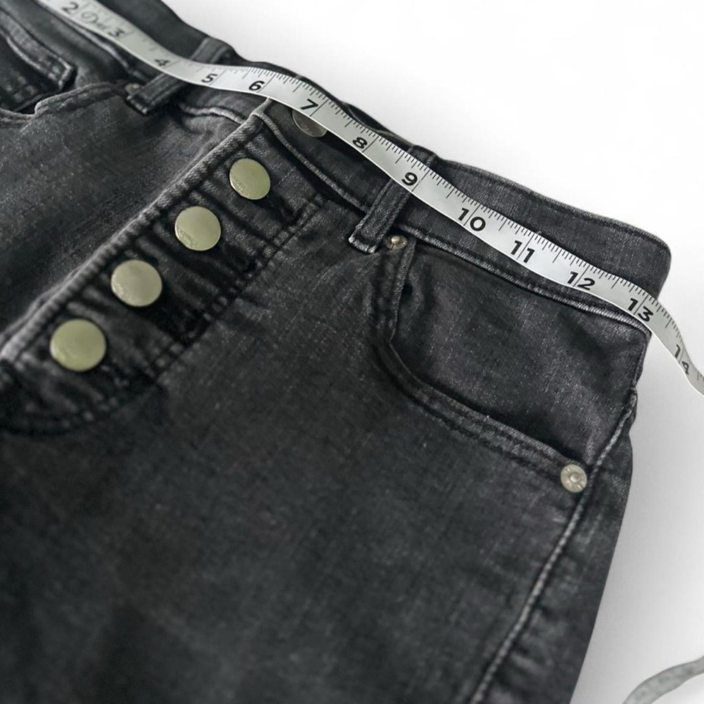 Express High Rise Skyscraper Multi Button Slit Boot Cut Stretch Jeans - Picture 6 of 8